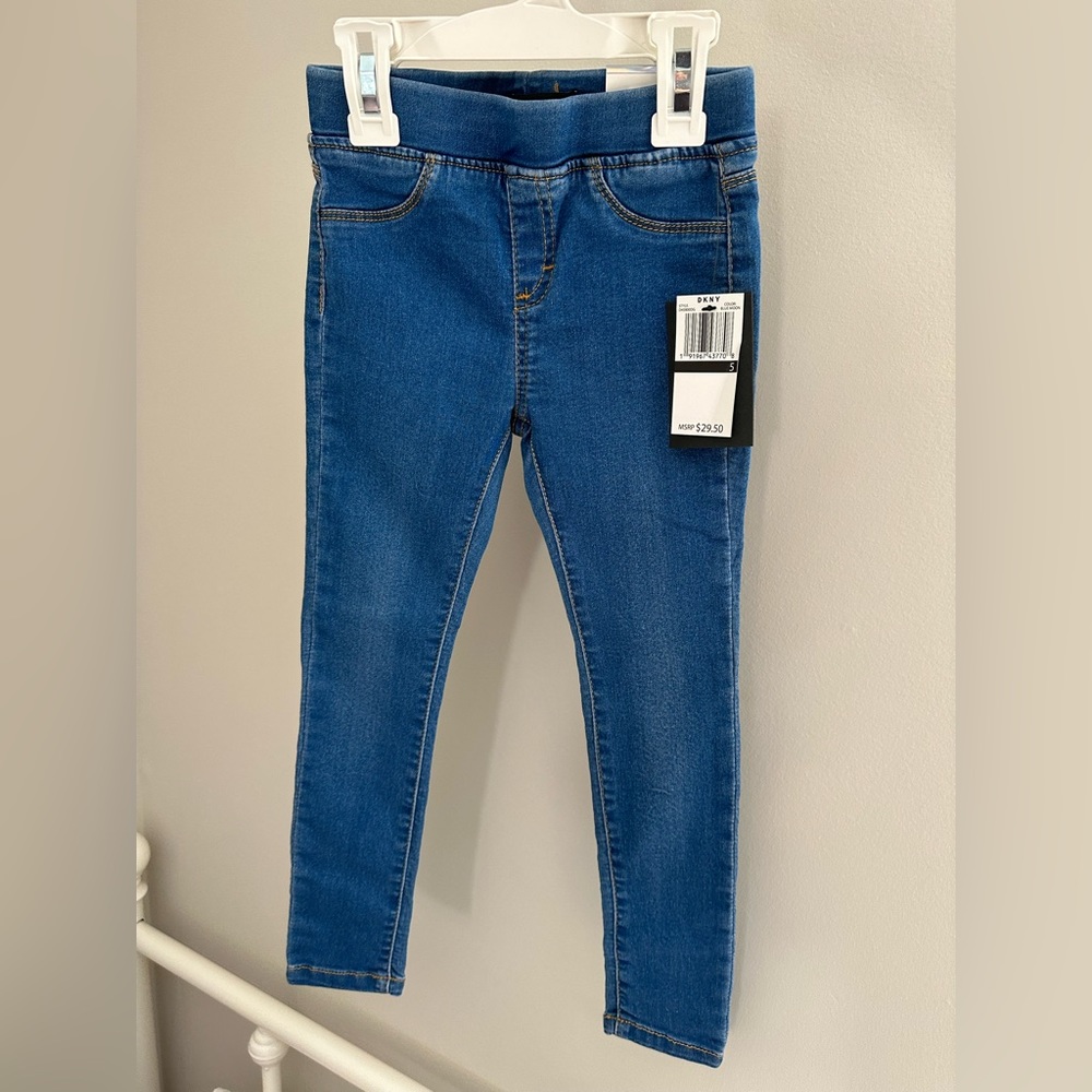 NWT DKNY girls full length regular rise stretch denim jegging size 5